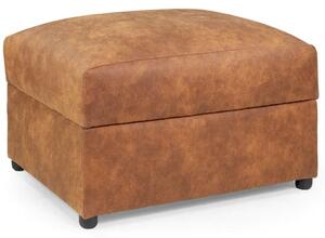 Orton Faux Leather Foot Stool In Tan