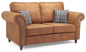 Orton Faux Leather 2 Seater Sofa In Tan