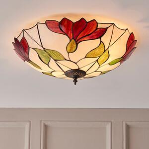 Botanica 2 Lights Large Flush Ceiling Light In Dark Bronze