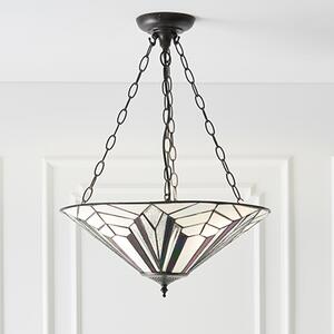 Astoria Large 3 Lights Inverted Pendant Light In Dark Bronze