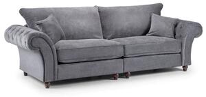 Winston Fabric 4 Seater Sofa In Grey