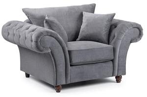 Winston Fabric Armchair In Grey