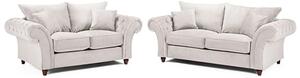 Winston Fabric 3+2 Seater Sofa Set In Stone