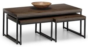 Barras Wooden Nesting Coffee Tables In Dark Oak