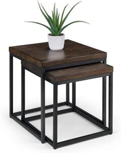 Barras Wooden Nesting Lamp Tables In Dark Oak