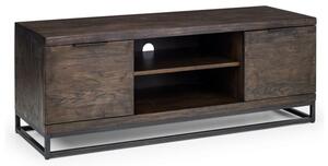 Barras Wooden TV Stand With 2 Doors In Dark Oak