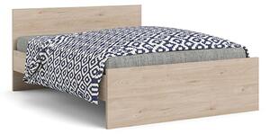 Nakou Wooden Double Bed In Jackson Hickory Oak