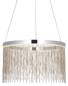 Zelma LED CCT Pendant Light In Polished Chrome And Silver