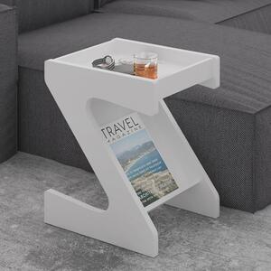 Nuneaton Wooden Z Shape Side Table In White