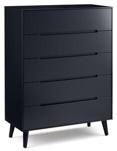 Abrina Wooden Chest Of 5 Drawers In Anthracite