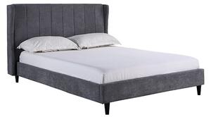 Ashburton Velvet Fabric King Size Bed In Dark Grey