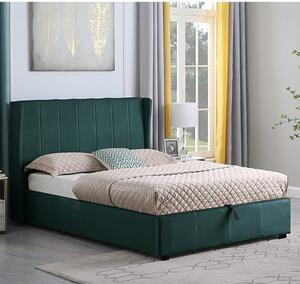 Ashburton Velvet Fabric Storage King Size Bed In Green