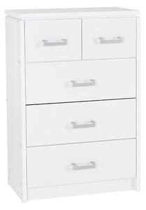 Crieff Wooden Chest Of 5 Drawers In White