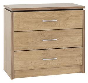 Crieff Wooden Chest Of 3 Drawers In Oak Effect