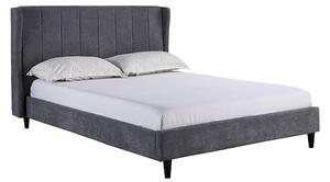 Ashburton Velvet Fabric Double Bed In Dark Grey