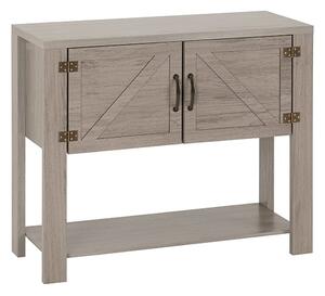 Zino Wooden Console Table With 2 Doors In Grey Wood Grain