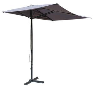 Peebles Fabric Half Parasol With Powder Coat Steel Frame