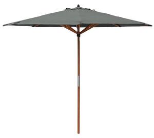 Walsall Grey Polyester Parasol With Wooden Pole