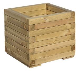 Sawrey Square Wooden Patio Planter In Natural Timber