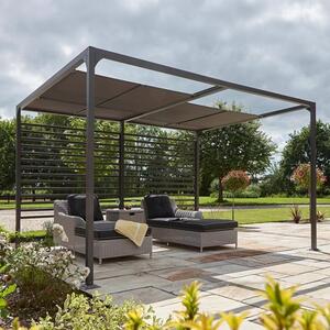 Faversham Free Standing 4x3 Aluminium Canopy In Grey