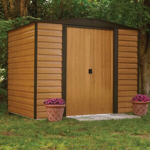 Watten Metal 8x6 Apex Shed In Wood Grain