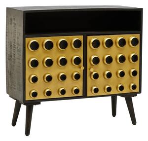 Atria Wooden Sideboard With 2 Doors In Black And Gold