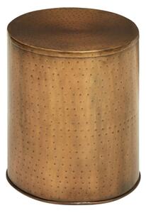 Atria Round Metal Side Table In Brass