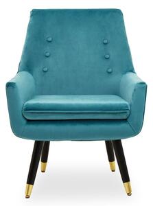 Sari Velvet Upholstered Armchair In Green