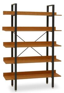 Loxton Wooden 5 Tiered Shelving Unit In Red Pomelo