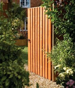 Fico Vertical Dip Treated 6x3 Board Fence Gate In Honey Brown