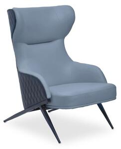 Kievy Faux Leather Upholstered Armchair In Grey