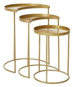 Saur Metal Nest Of 3 Tables In Gold