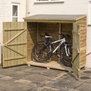 Overlap Wooden Wall Storage Store In Natural Timber