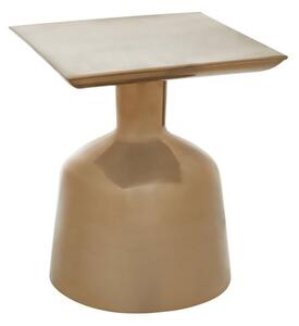 Paso Square Metal Side Table In Gold