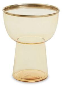 Martina Round Glass Side Table In Gold