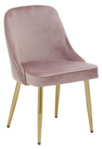 Demine Dusky Pink Velvet Dining Chairs In A Pair