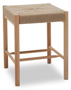 Bender Square Wooden Stool In Natural