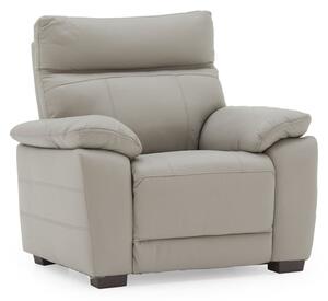 Posit Leather 1 Seater Sofa In Light Grey