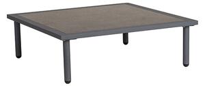 Beox Outdoor Flint Pebble Wooden Top Side Table In Grey