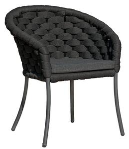 Crod Outdoor Dining Chair With Cushion In Dark Grey