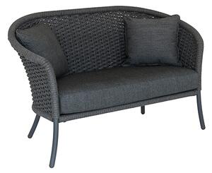 Crod Outdoor Curved Top 2 Seater Sofa With Cushion In Grey