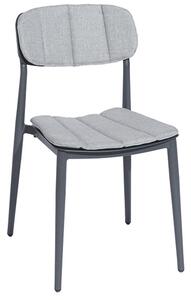 Rykon Outdoor Metal Stacking Dining Chair In Matt Grey