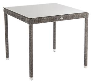 Monx Outdoor 800mm Glass Top Dining Table In Mid Grey