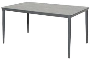 Rykon Outdoor 1500mm Glass Dining Table In Grey Ceramic Effect