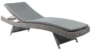 Monx Outdoor Adjustable Sun Bed In Charcoal Grey