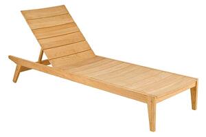 Robalt Outdoor Wooden Adjustable Sun Bed In Natural