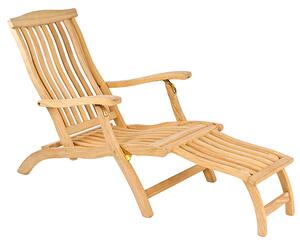 Robalt Outdoor Wooden Steamer Relaxing Chair In Natural