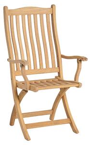 Robalt Outdoor Wooden Folding Carver Armchair In Natural