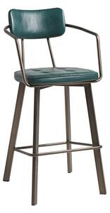 Alstan Faux Leather Bar Stool In Vintage Teal