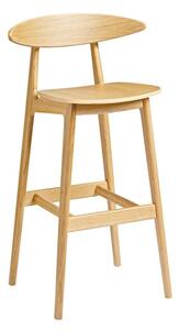 Clynnog Wooden Bar Stool In Natural Oak